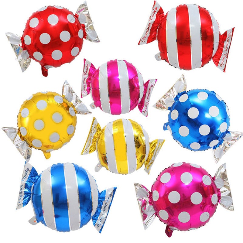 Oiuros 42 pcs 18" Sweet Candy Balloons, Round Lollipop Balloon, Birthday Wedding Party Balloons, Party Supplies - Image 3